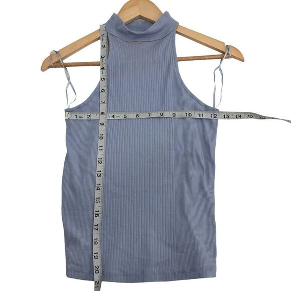 Anthropologie Maeve sky periwinkle blue mock neck sleeveless top size small - Picture 4 of 7